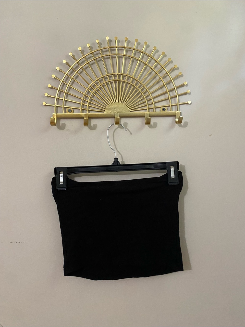 wild fable Black Ribbed Drawstring Crop Top - Picture 2 of 4
